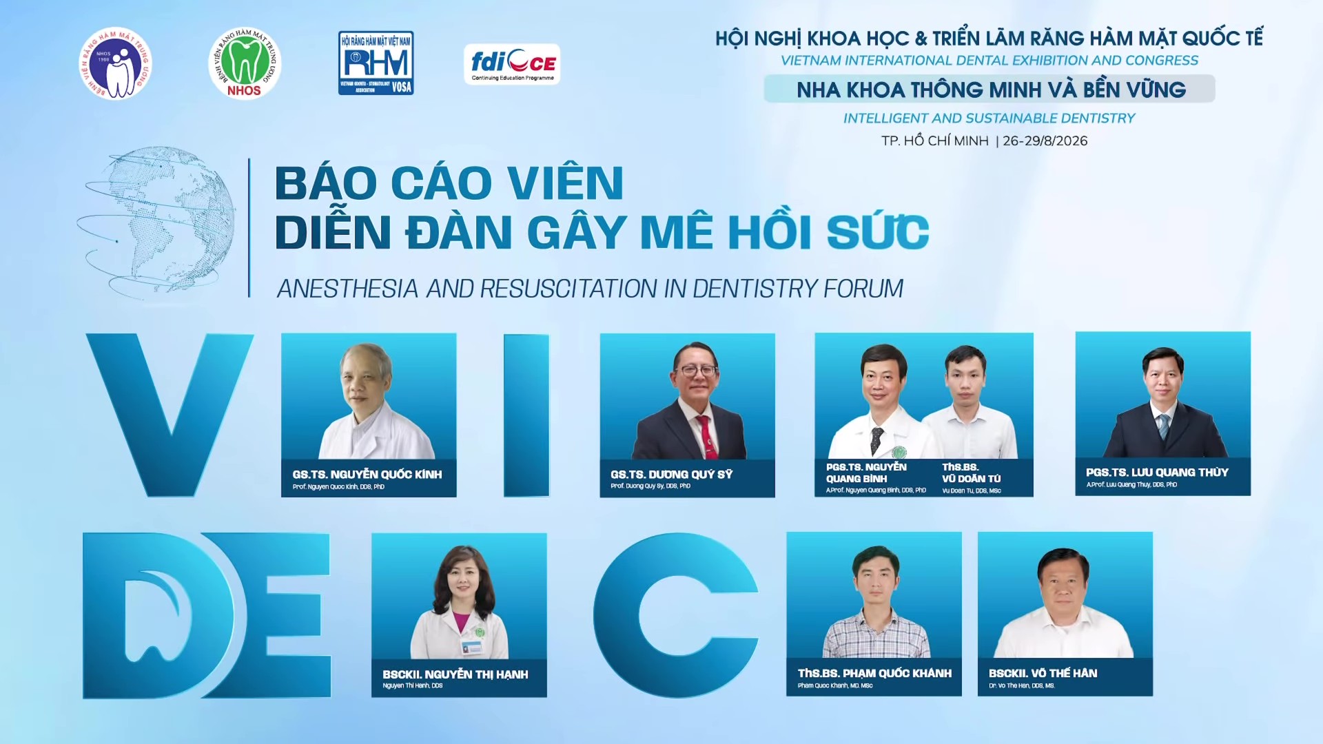 08 BÁO CÁO VIÊN – 07 CHỦ ĐỀ TRỌNG TÂM VỀ GÂY MÊ HỒI SỨC TRONG RĂNG HÀM MẶT | VIDEC 2026