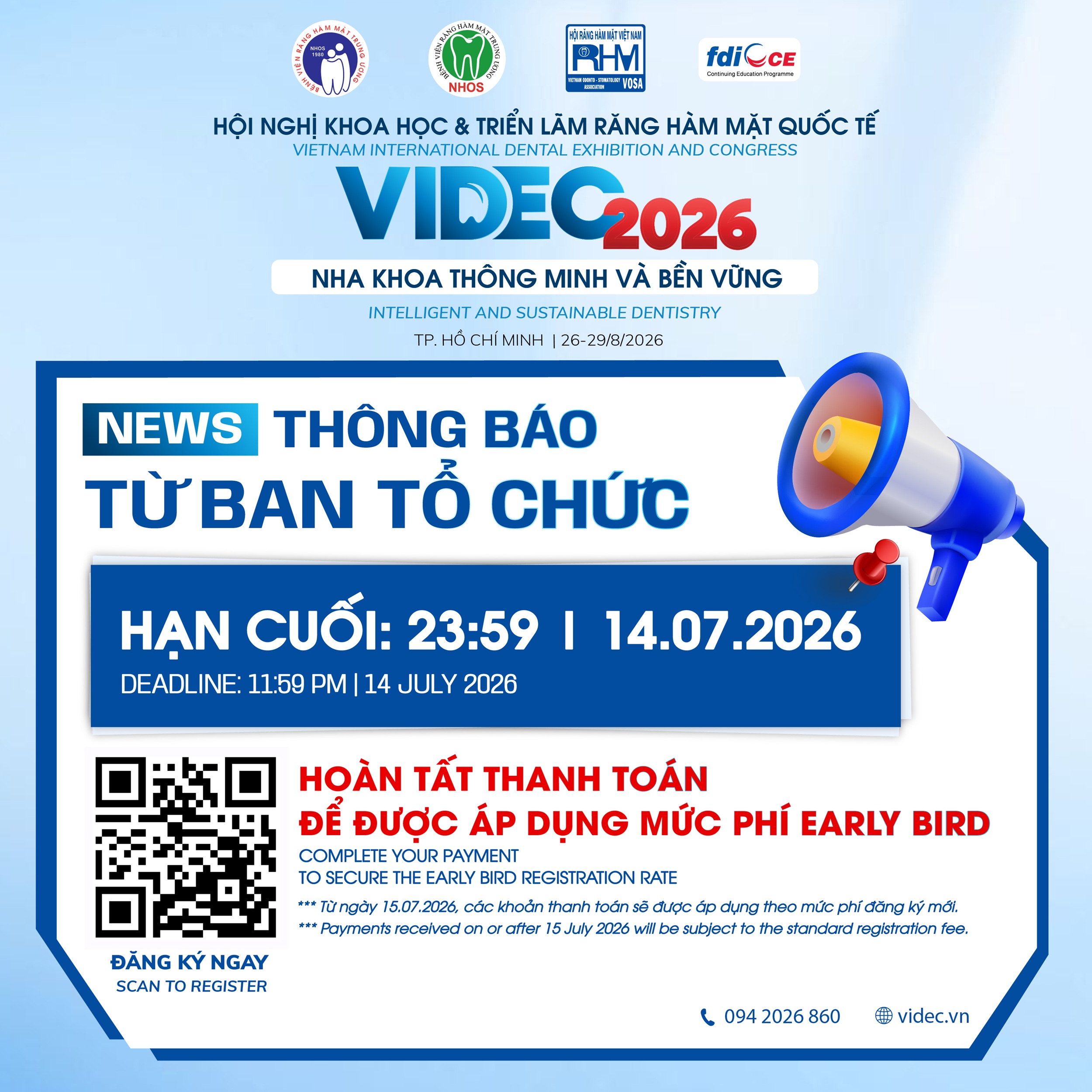 THÔNG BÁO TỪ BAN TỔ CHỨC | VIDEC 2026